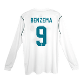 Retro BENZEMA #9  Real Madrid Heimtrikot mit langen Ärmeln 2017/18