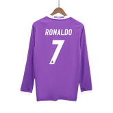 Retro RONALDO #7 2016/17 Real Madrid Auswärtstrikot mit langen Ärmeln