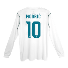 Retro MODRIĆ #10 Real Madrid Heimtrikot mit langen Ärmeln 2017/18