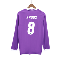 Retro KROOS #8 2016/17 Real Madrid Auswärtstrikot  mit langen Ärmeln