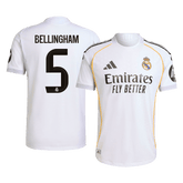 Authentisches BELLINGHAM #5 Real Madrid Heimtrikot 2025/26 Weiß
