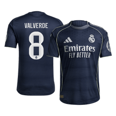 Authentisches VALVERDE #8 Real Madrid Auswärtstrikot 2025/26 Navy