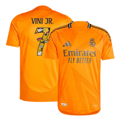 Authentisches VINI JR. #7 Real Madrid Auswärtstrikot 2024/25