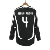 Retro SERGIO RAMOS #4 2006/07 Real Madrid Auswärtstrikot mit langen Ärmeln