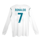Retro RONALDO #7 Real Madrid Heimtrikot mit langen Ärmeln  2017/18