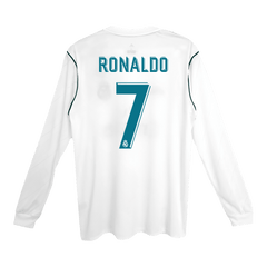 Retro RONALDO #7 Real Madrid Heimtrikot mit langen Ärmeln  2017/18