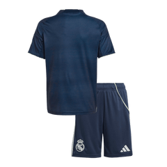 Kinder Real Madrid Auswärts-Trikot-Set (Trikot + Shorts) 2025/26 Marineblau