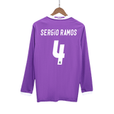 Retro SERGIO RAMOS #4 2016/17 Real Madrid Auswärtstrikot mit langen Ärmeln