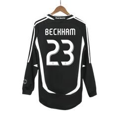 Retro BECKHAM #23 2006/07 Real Madrid Auswärtstrikot mit langen Ärmeln