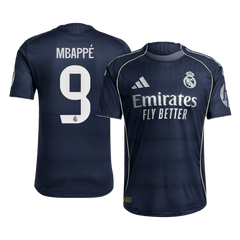 Authentisches MBAPPE #9 Real Madrid Auswärtstrikot 2025/26 Navy