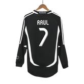 Retro RAUL #7 2006/07 Real Madrid Auswärtstrikot mit langen Ärmeln