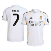 Authentisches VINI JR. #7 Real Madrid Heimtrikot 2025/26 Weiß