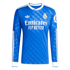 Real Madrid Drittes Auswärtstrikot mit langen Ärmeln 2025/26 – Blau